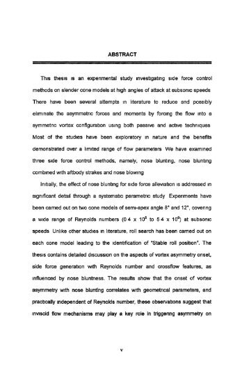 ABSTRACT This thesis IS an experrmental study rnvestrgatrng srde ...