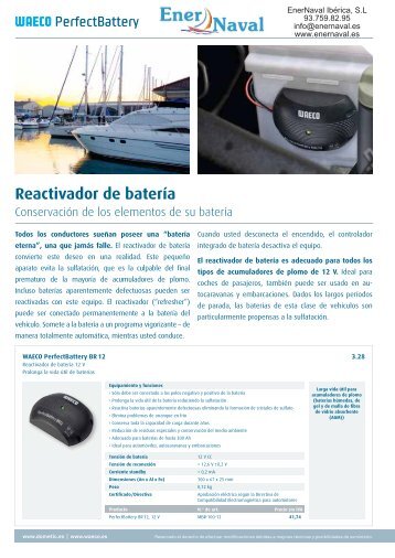 Reactivador de batería - EnerNaval Ibérica, SL