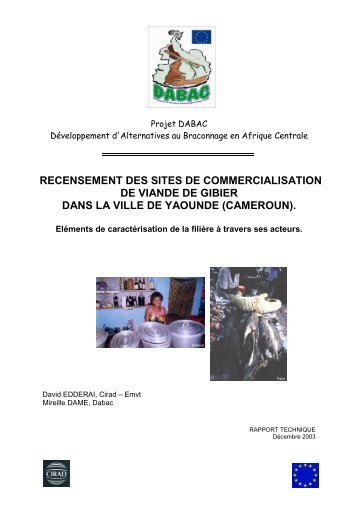 recensement des sites de commercialisation de viande de gibier ...