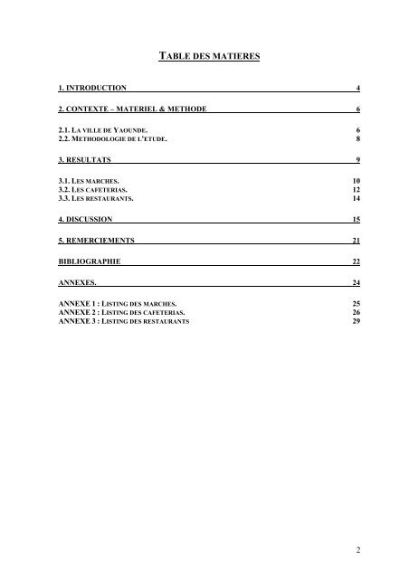 recensement des sites de commercialisation de viande de gibier ...