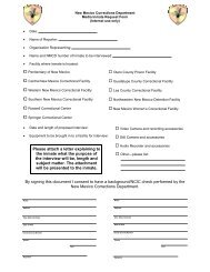 Media Request Form for Inmate Interviews - New Mexico ...