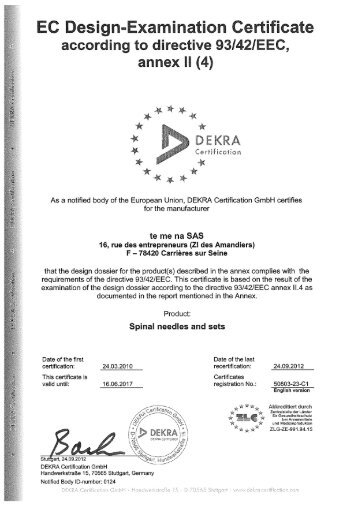 EC Design-Examination Certificate - Temena