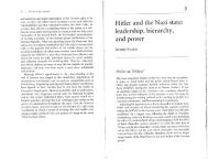 Hitler and the Nazi state: leadership, hierarchy, and power