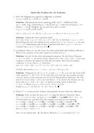 Math 499, Problem Set #1 Solutions. 1. Solve the following two ...