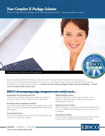 Download fact sheet (PDF) - EBSCO Information Services