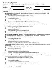 Performance Review Summary Form - Department of Plant Sciences