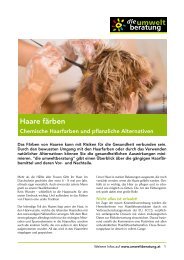 Haare fÃ¤rben - umweltberatung