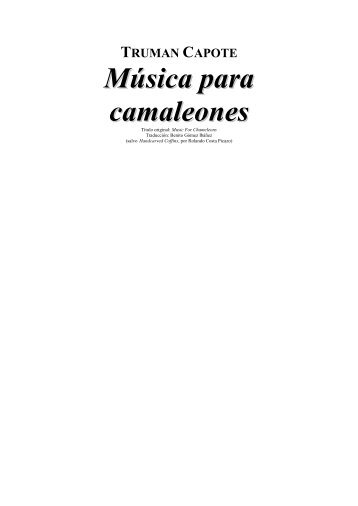 Musica para camaleones