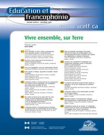 Vivre ensemble, sur Terre - RÃ©seau francophone international de ...