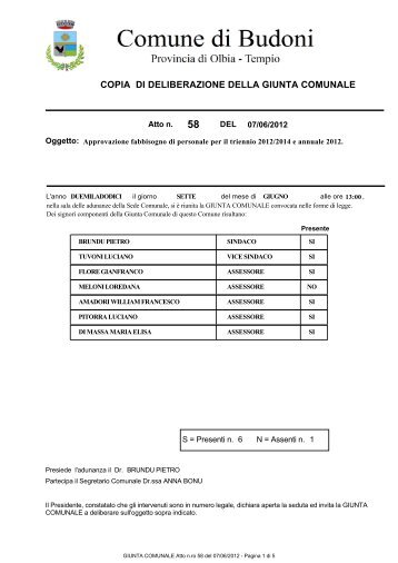 58_Del_07-06-2012.pdf - Comune di Budoni