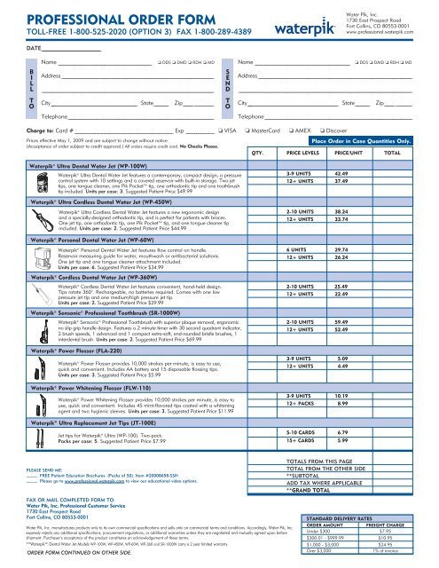 professional-order-form-waterpik