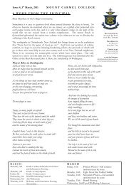 Bulletin, Issue 34, 2011 - Mount Carmel College
