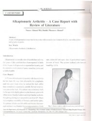 Alkaptonuric Arthritis - A Case Report with Review of ... - JK Science