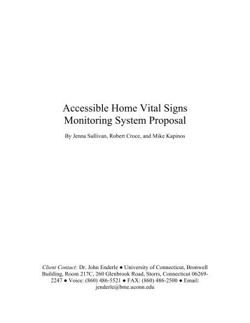 Accessible Home Vital Signs Monitoring System Proposal
