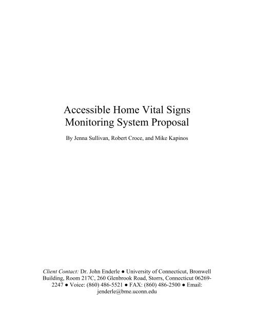 Accessible Home Vital Signs Monitoring System Proposal