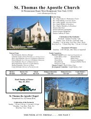 St. Thomas Bulletin 05-29-11 - St. Thomas the Apostle Church