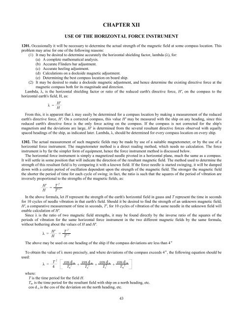 Handbook of Magnetic Compass Adjustment - Maritime Safety ...