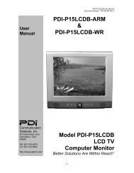 PDI-P15LCDB-ARM & PDI-P15LCDB-WR Model PDI ... - Pdiarm.com