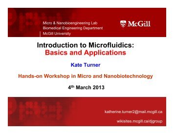 Introduction to Microfluidics - KATE.pptx - McGill University