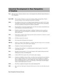 Industrial Development in New Hampshire: A Timeline