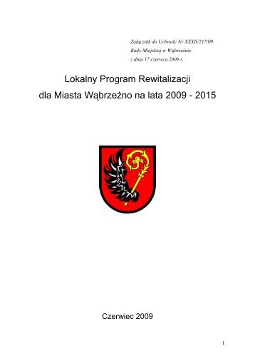 Lokalny Program Rewitalizacji dla Miasta WÄbrzeÅºno na lata 2009 ...