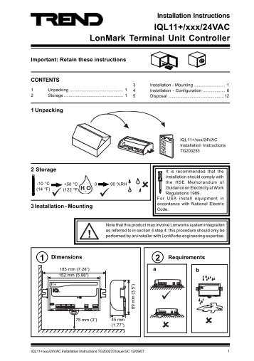 IQL11+/xxx/24VAC LonMark Terminal Unit Controller ... - Trend