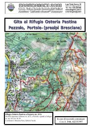 Gita al Rifugio Osteria Pastina Pezzolo, Portole ... - UOEI Bergamo