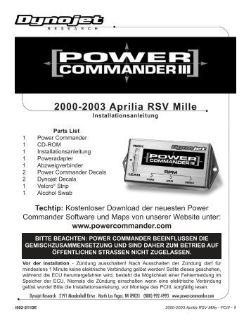 2000-2003 Aprilia RSV Mille - Power Commander