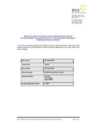 3G Licence Document - Mobisle Communications Limited - Malta ...