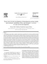 Tracer tests for the investigation of heterogeneous porous media ...