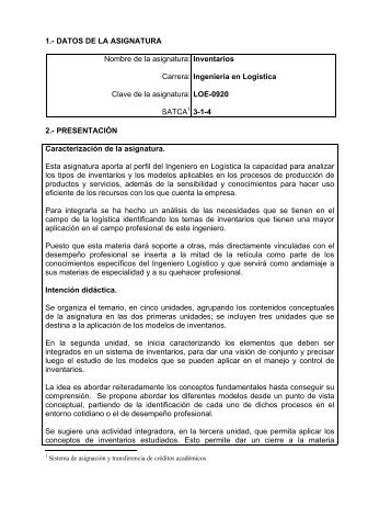 ILOG-2010 Inventarios.pdf - Instituto TecnolÃ³gico de TehuacÃ¡n