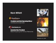 Mark Millett - Steel Dynamics, Inc.