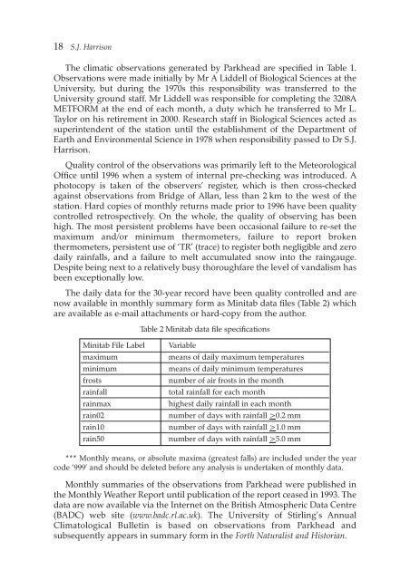 fnh journal vol 24 - Forth Naturalist and Historian - University of Stirling