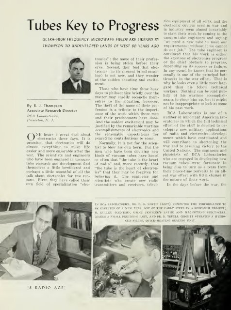 Radio Age - 1944, January - 36 Pages, 3.3 MB ... - VacuumTubeEra