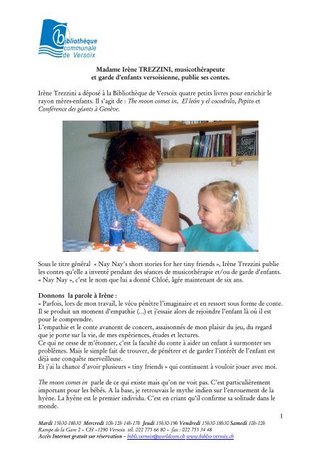2009 septembre Irene TREZZINI .pdf - Versoix