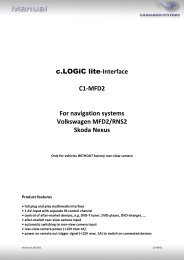 c.LOGiC lite-Interface C1-MFD2 For navigation ... - vag navisystems