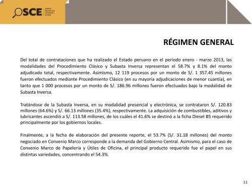 Reporte de Contrataciones PÃºblicas Marzo 2013 - OSCE