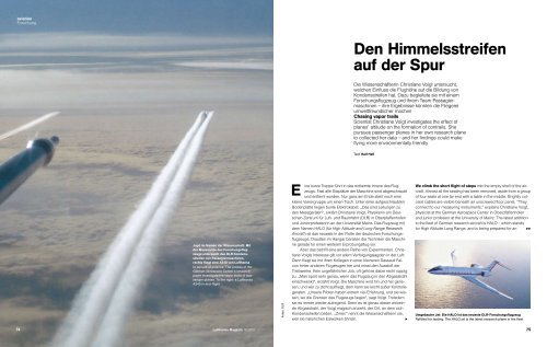 Lufthansa Magazin - Den Himmelsstreifen auf der Spur - Invent GmbH