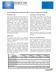 Lactose Replacement with Starch 1500Â® in a Direct ... - Colorcon