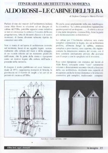 ALDO ROSSI - LE CABINE DELL'ELBA - Mucchioselvaggio.Org