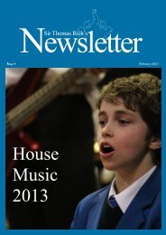 House Music 2013 - Sir Thomas Rich's School