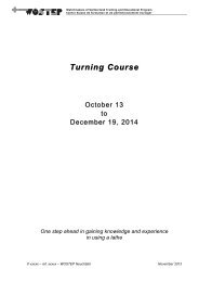 Turning Course Turning Course - WOSTEP