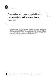 Guide des archives hospitaliÃ¨res Les archives ... - Ascodocpsy