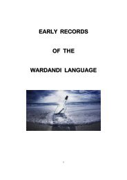 early records of the wardandi language - Rupert Gerritsen Research ...