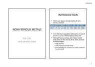 NON-FERROUS METALS INTRODUCTION