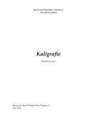 Kaligrafie - Univerzita PalackÃ©ho v Olomouci