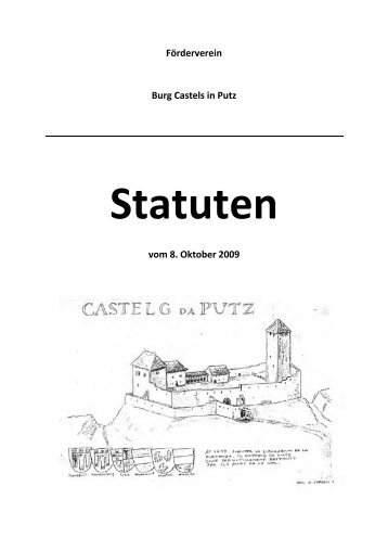 Statuten - FÃ¶rderverein Burg Castels in Putz