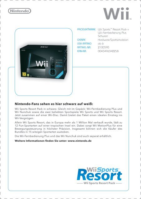 Wii Sports Resort Pack