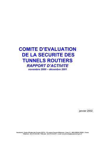 COMITE D'EVALUATION DE LA SECURITE DES ... - Vie publique