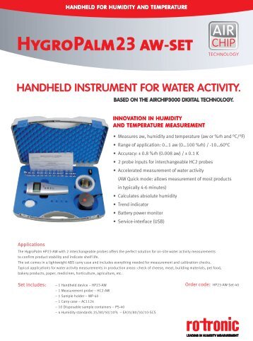 HYGROPALM23 AW-SET - Labequip